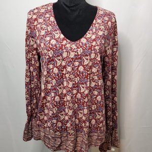 LUCKY BRAND BLOUSE LONG SLEEVE  SIZE M